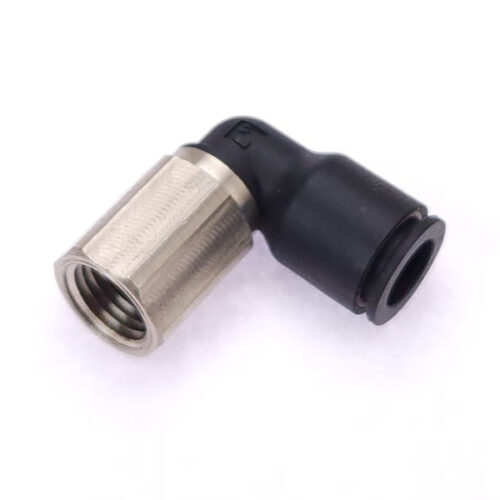 Fitting, 1/4npt F to 3/8 push lock 90